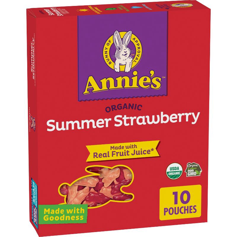 slide 1 of 8, Annie's Summer Strawberry Fruit Snacks - 7oz/10ct, 10 ct; 7 oz