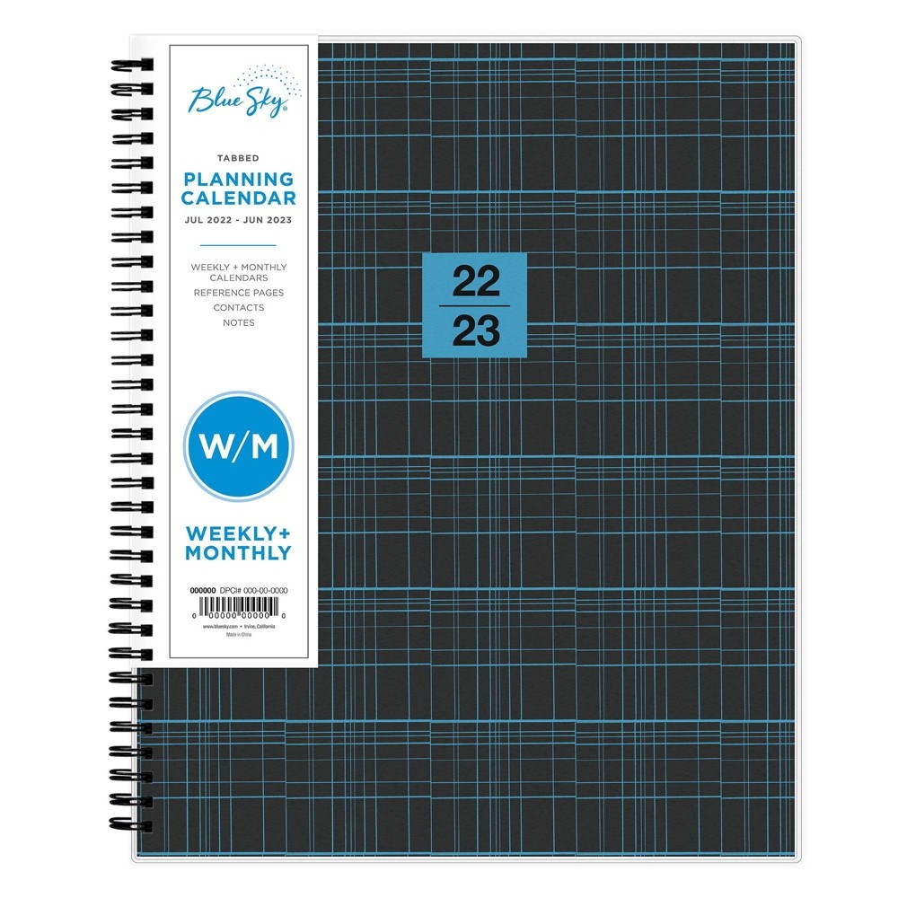 slide 10 of 13, 2022-23 Academic Planner Frosted Weekly/Monthly Watts Dark - Blue Sky, 1 ct