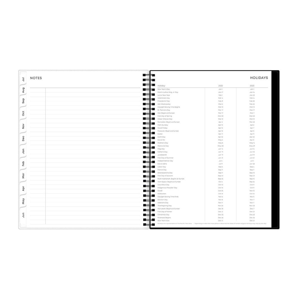 slide 8 of 13, 2022-23 Academic Planner Frosted Weekly/Monthly Watts Dark - Blue Sky, 1 ct