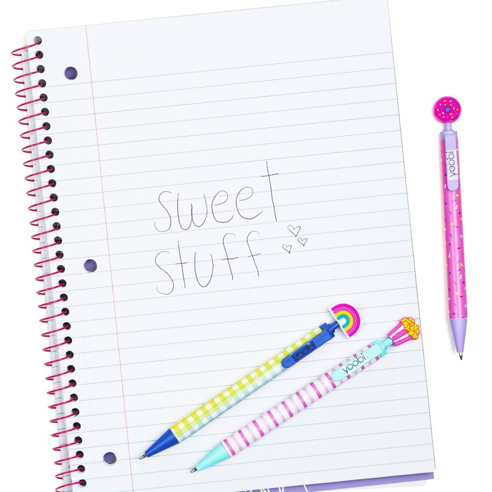 slide 3 of 5, Yoobi Wide Ruled 1 Subject Spiral Notebook Lavender Treat Balloons, 1 ct