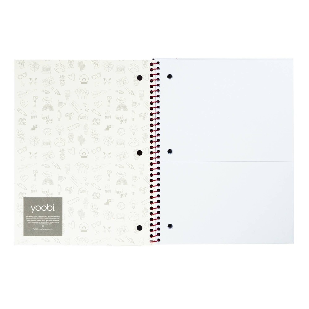 slide 4 of 5, Yoobi Wide Ruled 1 Subject Spiral Notebook Lavender Treat Balloons, 1 ct