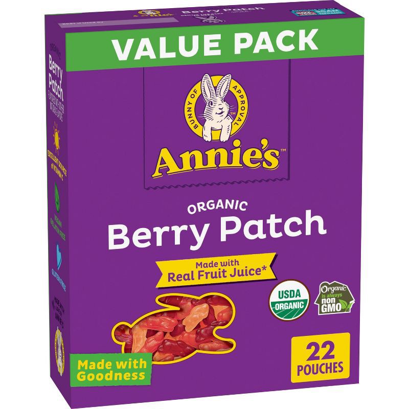 slide 2 of 9, Annie's Organic Berry Patch Fruit Flavored Snacks - 15.4oz/22ct, 15.4 oz, 22 ct