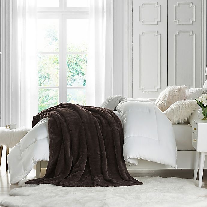 slide 2 of 5, Cathay Home Luxe Soft High Pile Plush Throw Blanket - Chocolate, 1 ct