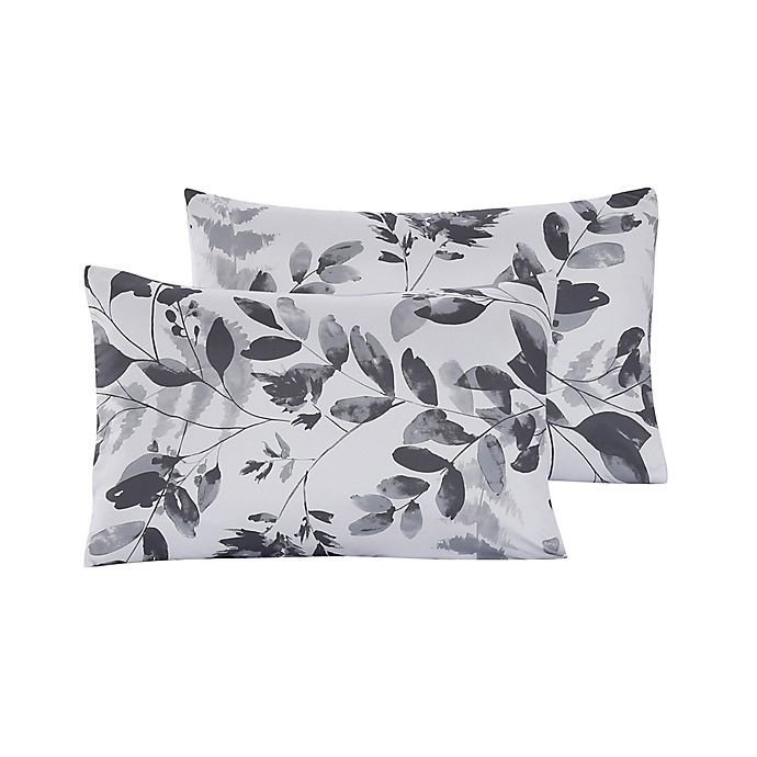 slide 5 of 6, Ellen Tracy Shadow Floral Queen Comforter Set - Grey, 7 ct