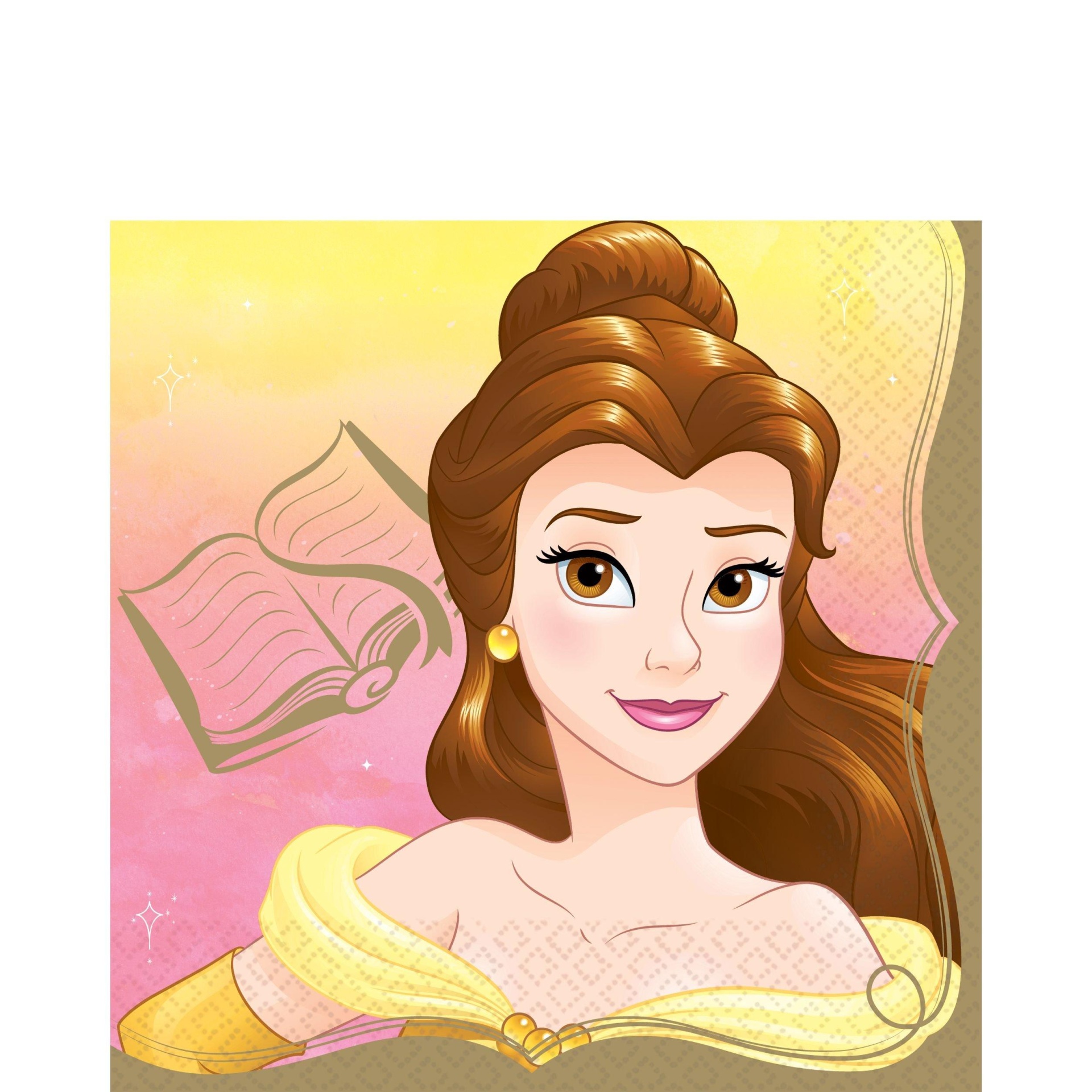 slide 1 of 1, Party City Princess Belle Lunch Napkins, 16 ct