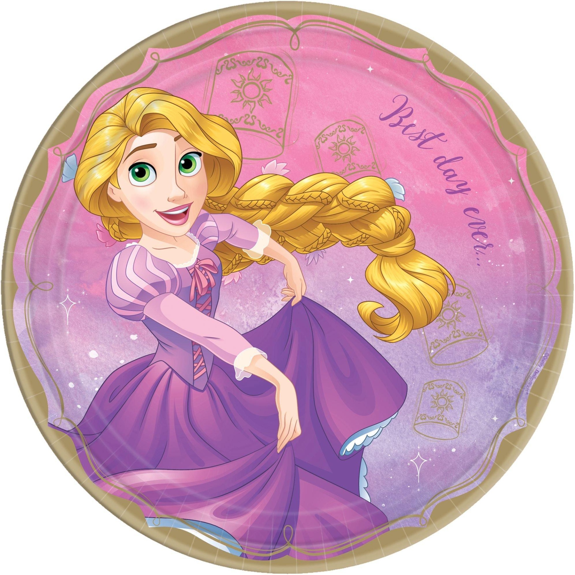 slide 1 of 1, Party City Princess Rapunzel Lunch Plates, 8 ct