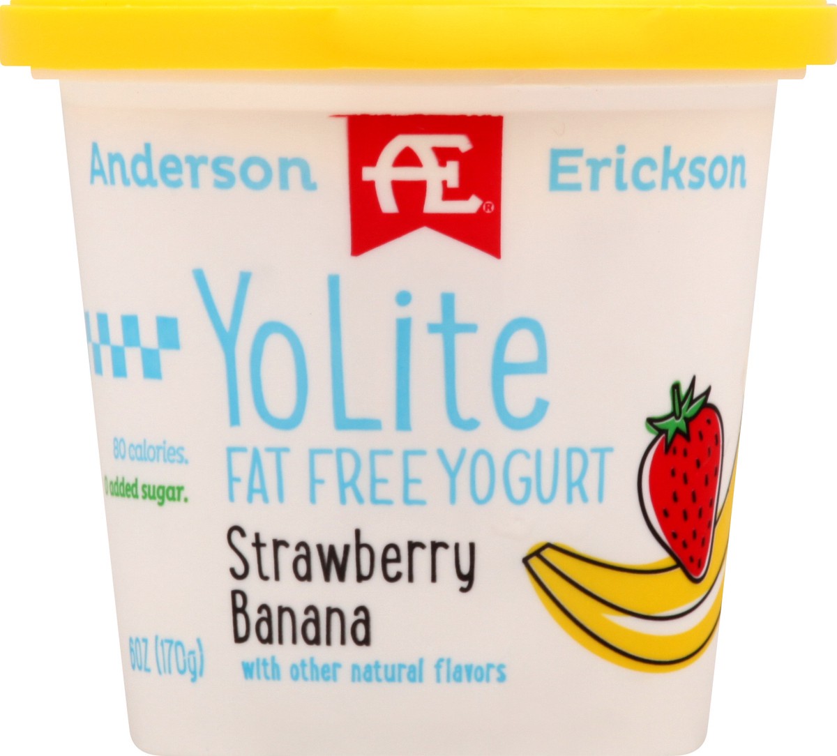 slide 4 of 8, Anderson Erickson Dairy Ae Yo Lite Fat Free Yogurt Strawberry Banana, 6 oz