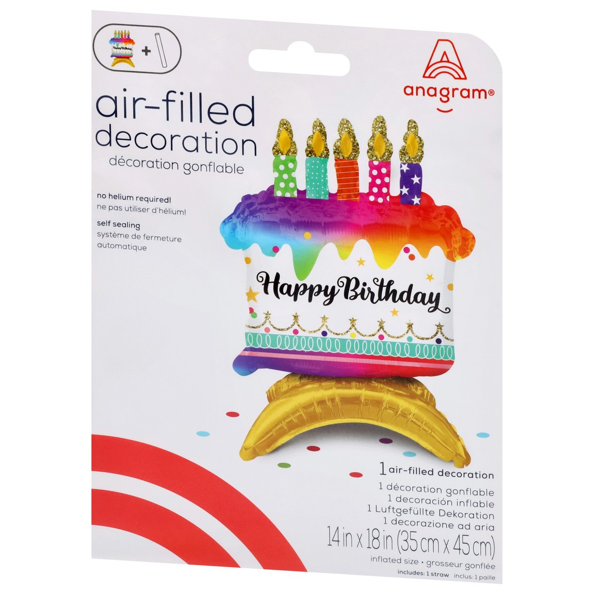 slide 2 of 4, Anagram Happy Birthday Air-Filled Decoration 1 Each, 1 ct