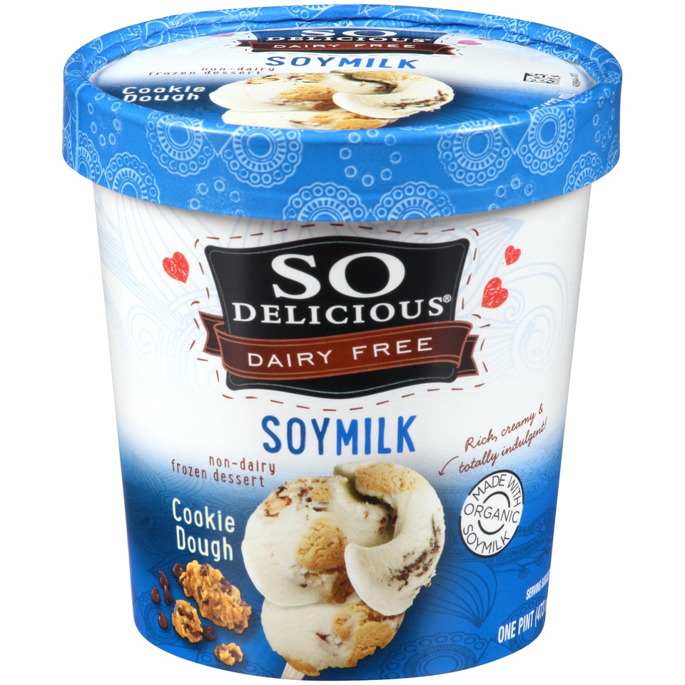 slide 1 of 1, So Delicious Cookie Dough Non Dairy Frozen Dessert, 16 fl oz