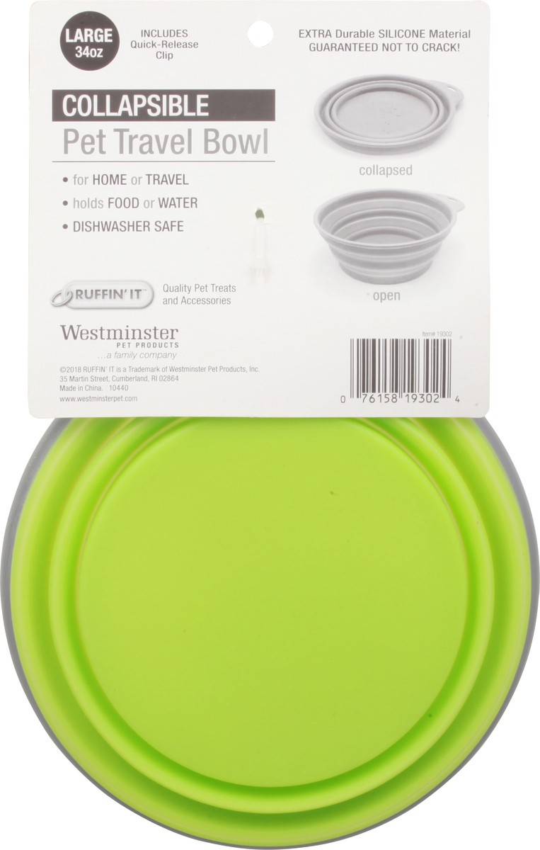 slide 4 of 9, Ruffin' It 34 Ounce Large Collapsible Pet Travel Bowl 1 ea Card, 1 ct