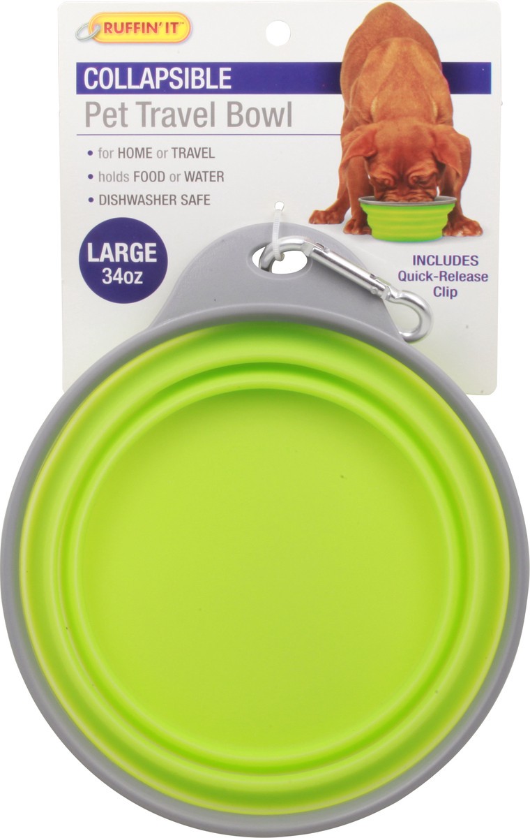 slide 8 of 9, Ruffin' It 34 Ounce Large Collapsible Pet Travel Bowl 1 ea Card, 1 ct