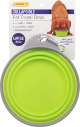 Ruffin' It 34 oz Large Collapsible Pet Travel Bowl, 1 ct