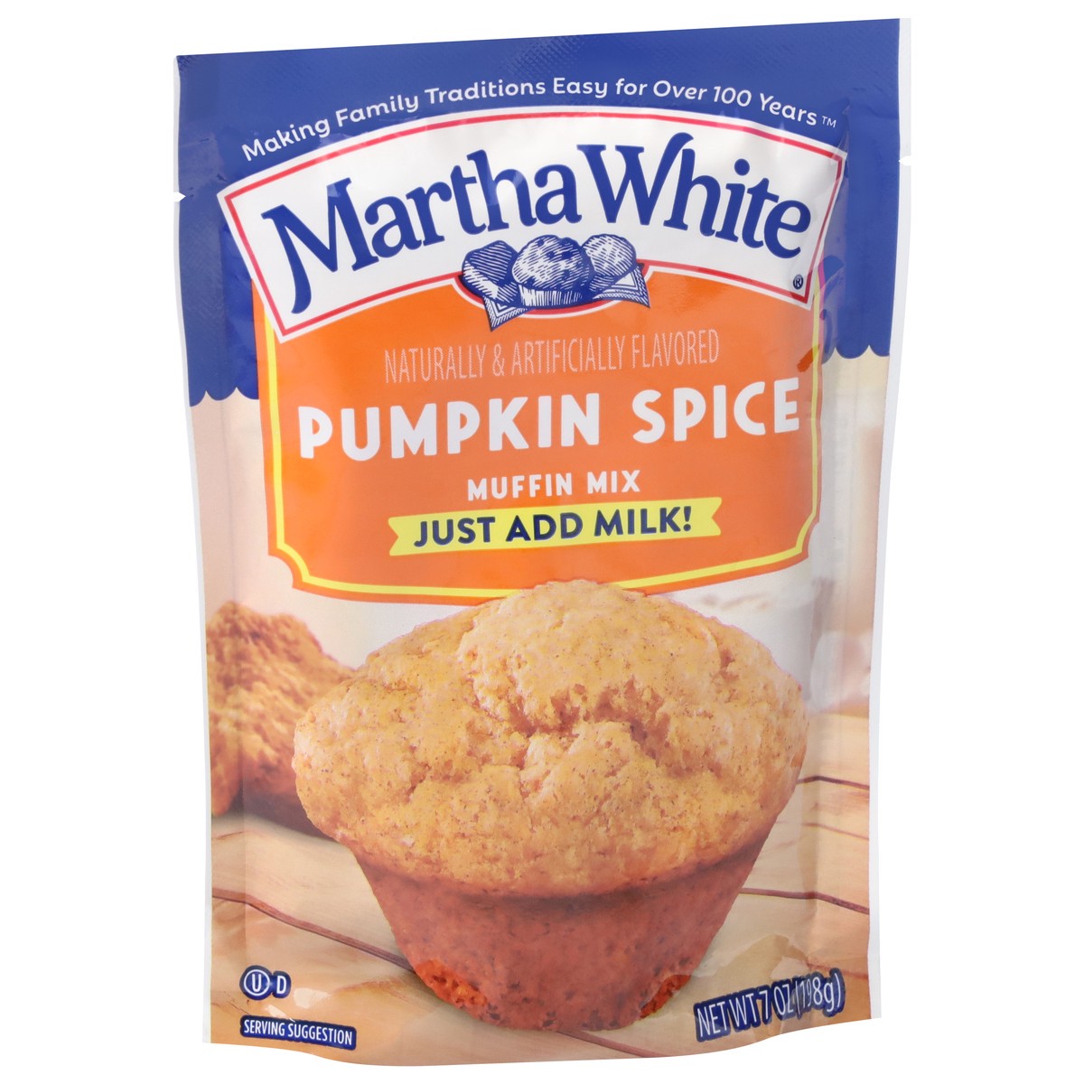 slide 9 of 9, Martha White Pumpkin Spice Muffin Mix, 7 Oz Bag, 7 oz