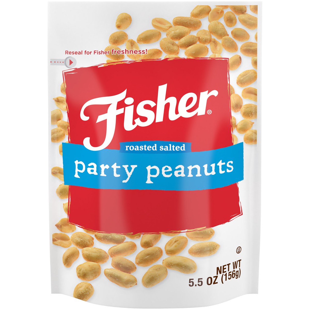 slide 1 of 14, Fisher Roasted Salted Peanuts Party, 5.5 oz