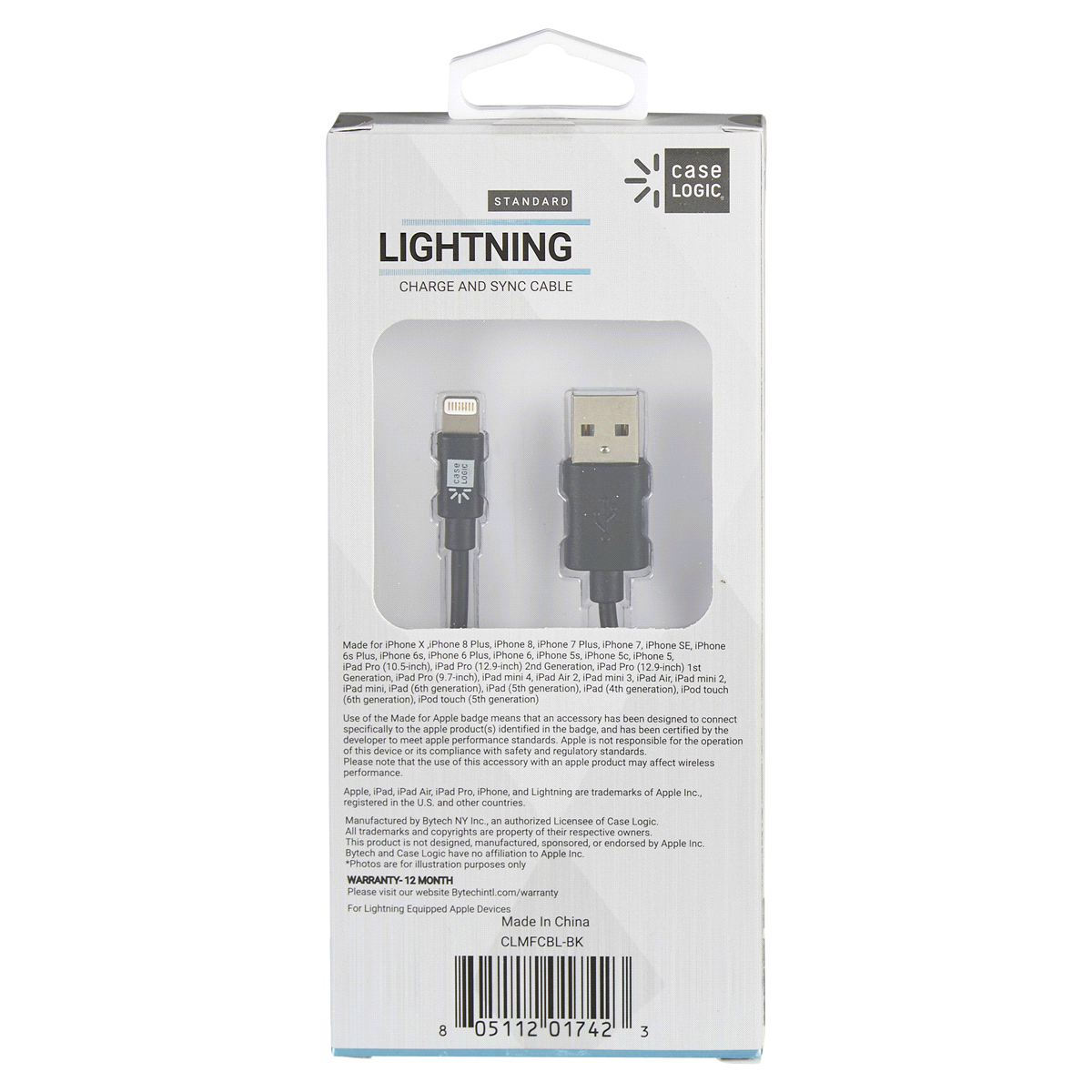 slide 21 of 29, Case Logic iPhone Lightning Cable Black, 3 ft