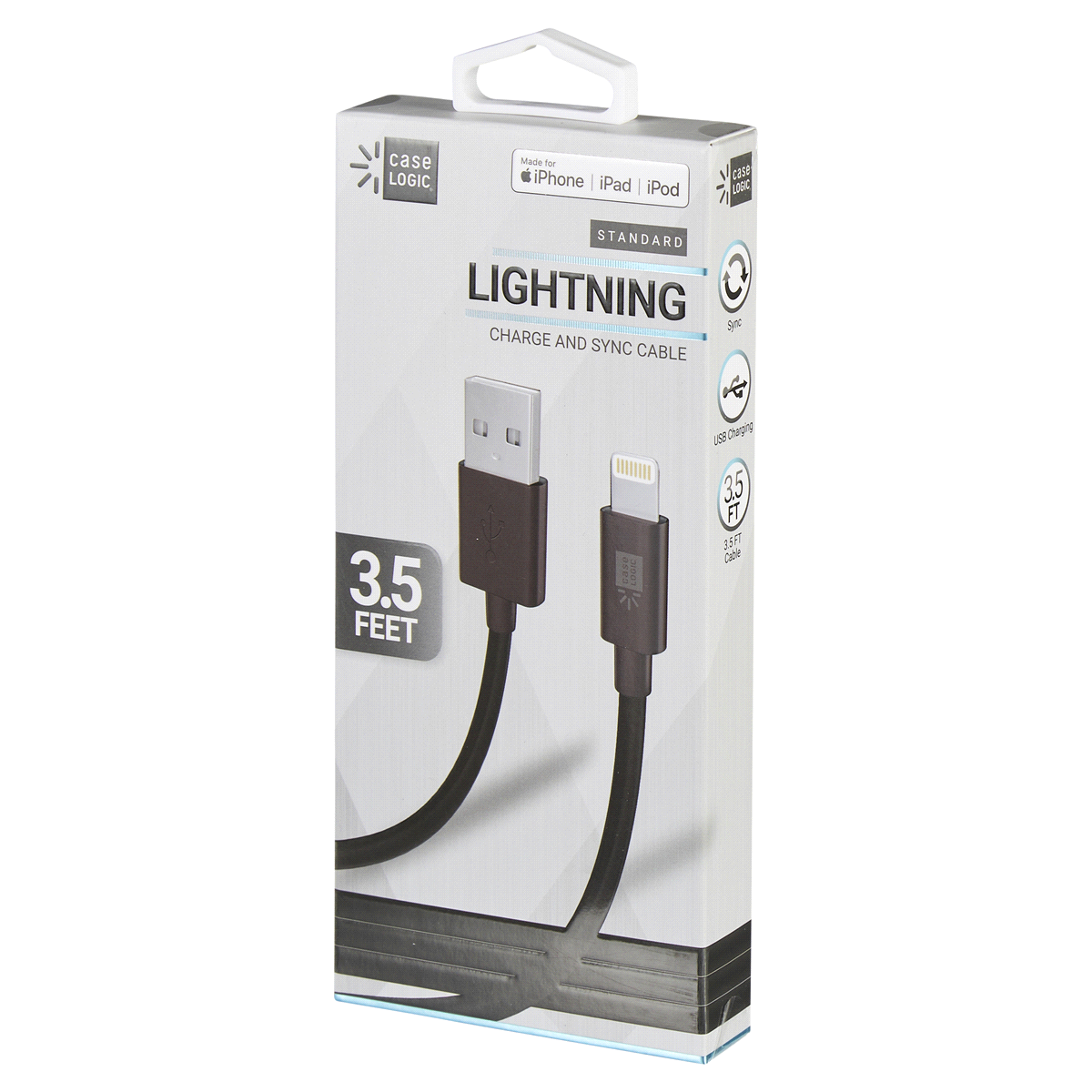 slide 9 of 29, Case Logic iPhone Lightning Cable Black, 3 ft