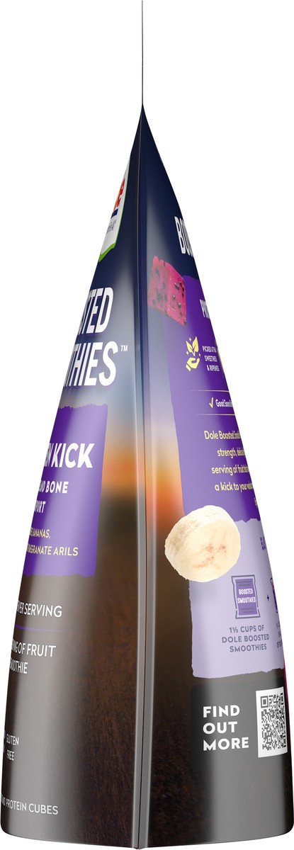 slide 8 of 9, Dole Protein Kick Boosted Blueberries, Bananas, Dragon Fruit & Pomegranate Seeds Smoothie Kit 32 oz, 32 oz