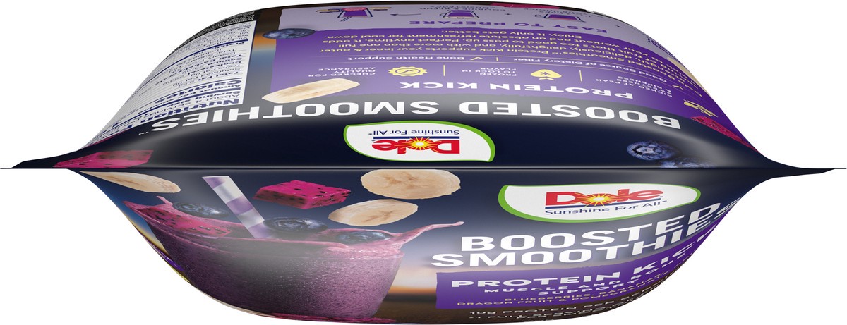 slide 9 of 9, Dole Protein Kick Boosted Blueberries, Bananas, Dragon Fruit & Pomegranate Seeds Smoothie Kit 32 oz, 32 oz