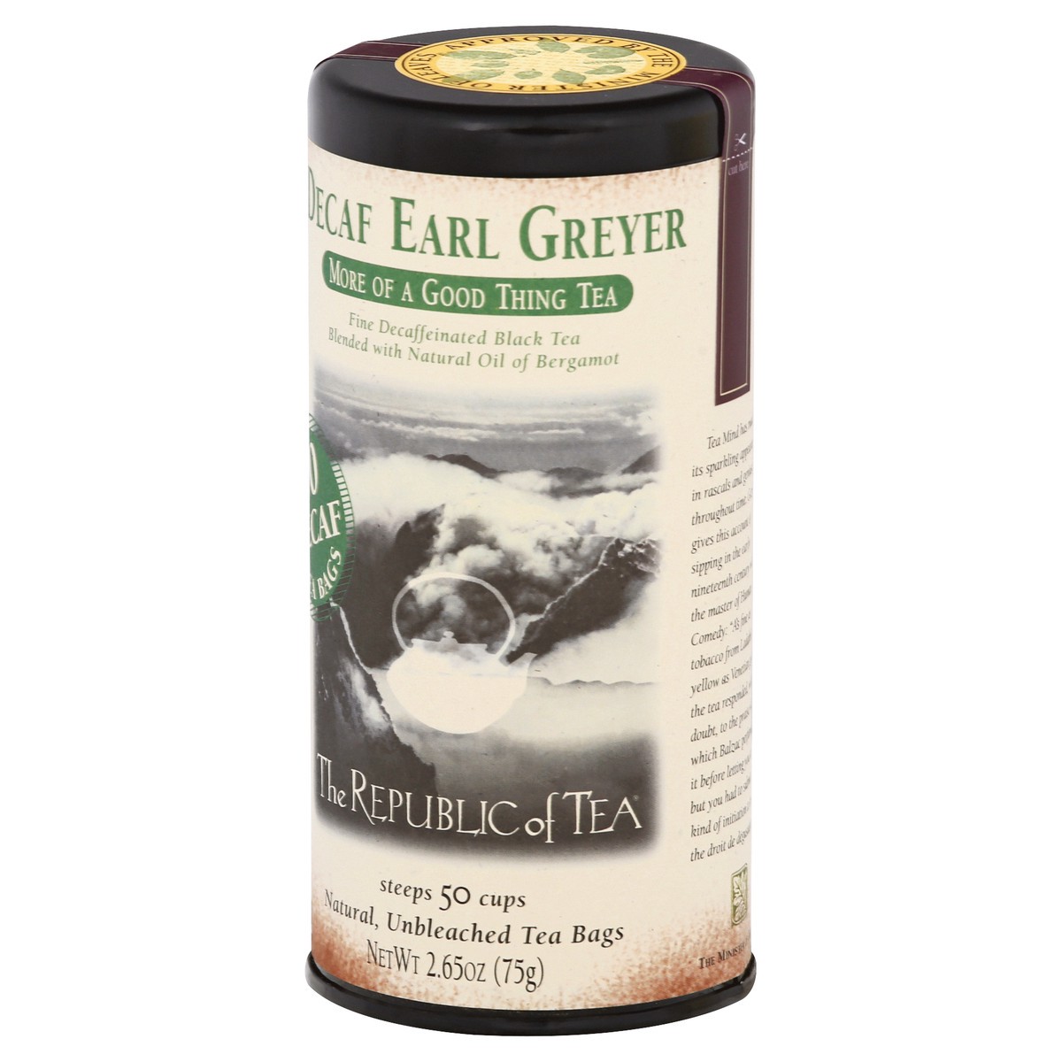 slide 5 of 12, The Republic of Tea Bags Decaf Earl Greyer Black Tea - 50 ct, 50 ct