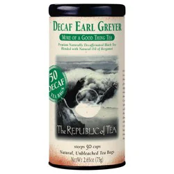 The Republic of Tea Decaf Earl Greyer Black Tea, 50 ct Bags