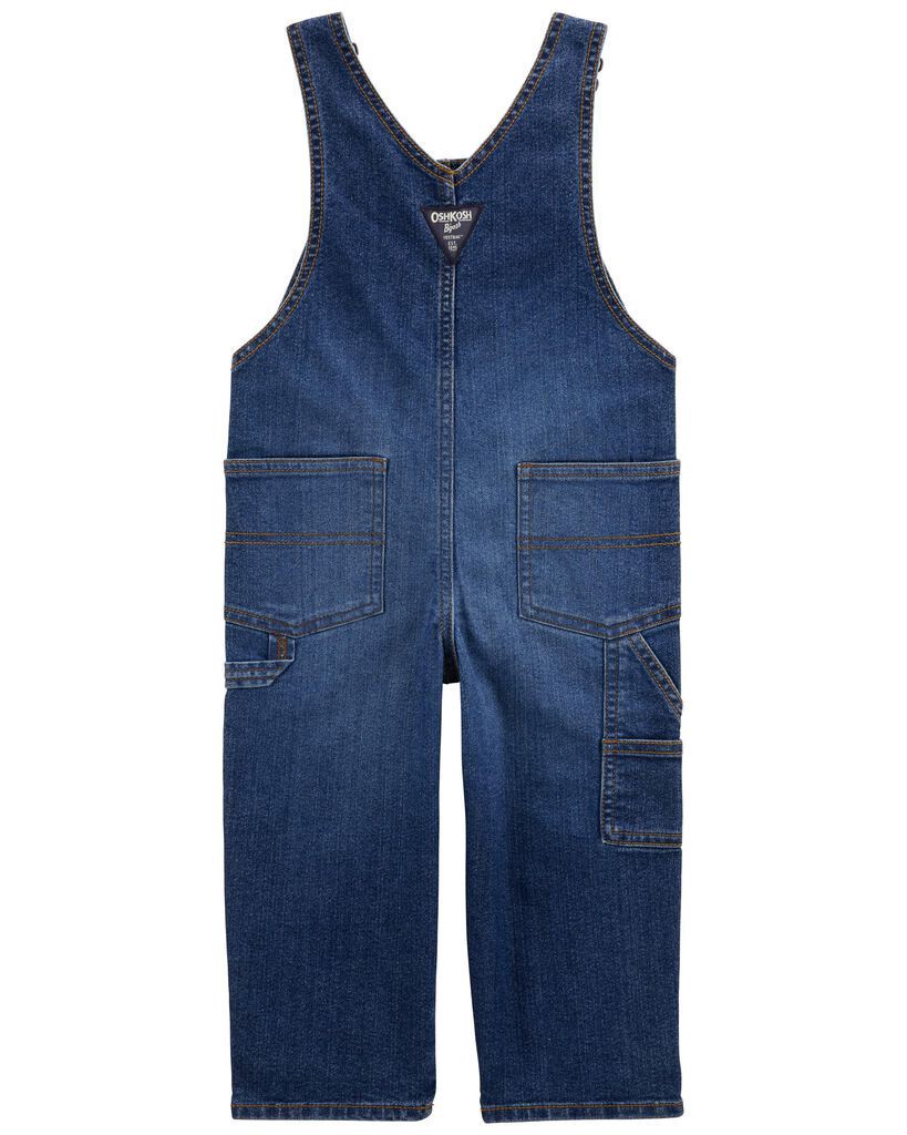 slide 2 of 3, Oshkosh Toddler Stretch Denim Overalls Dark Wash 5T, 1 ct