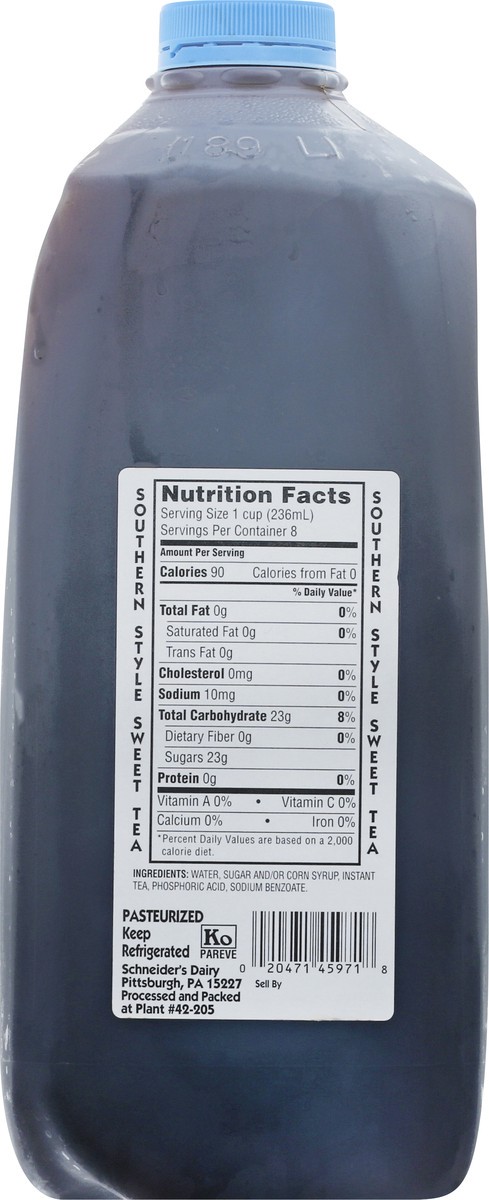 slide 6 of 9, SCHNEIDER VALLY DAIRY Sweet Tea - 1/2 gal, 1/2 gal