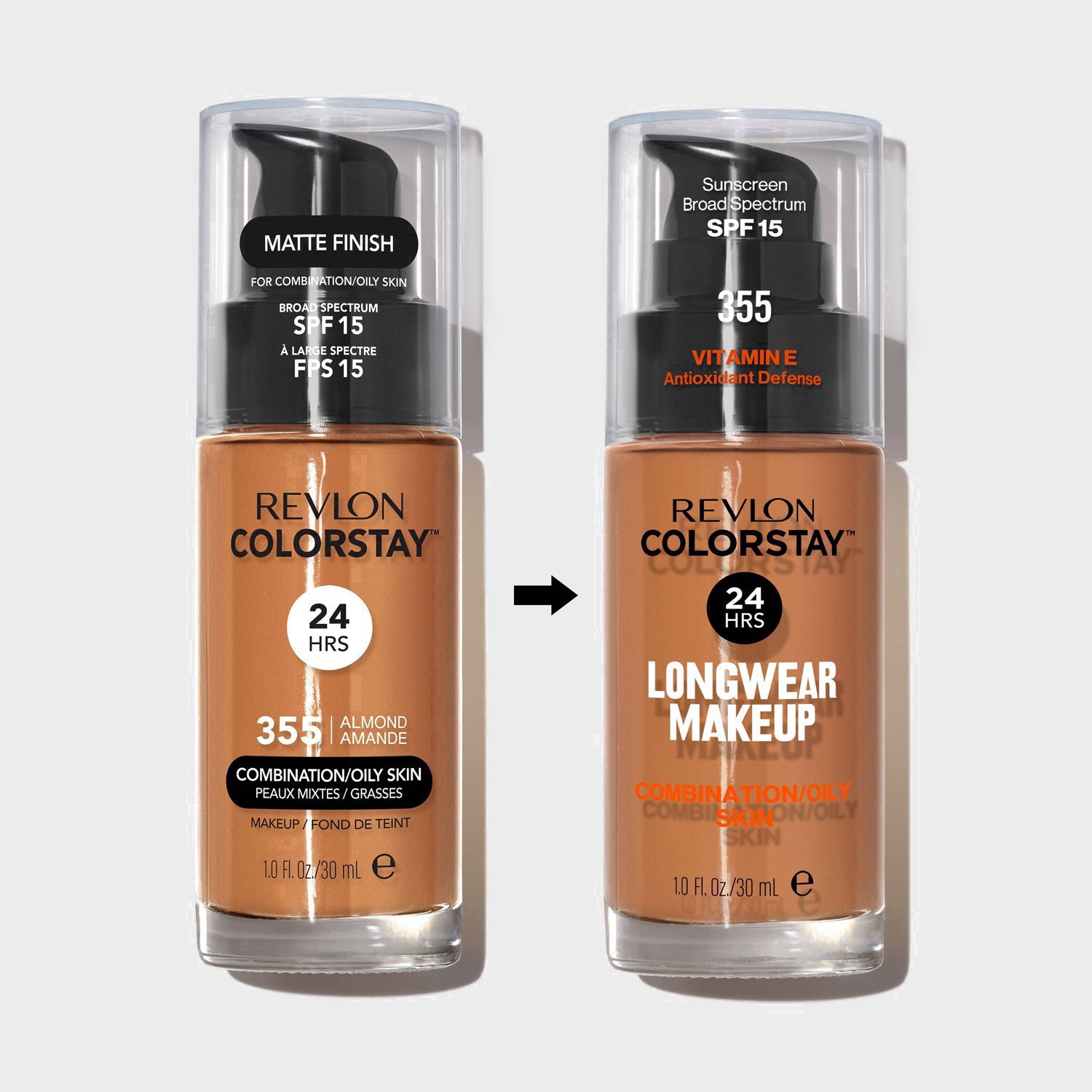 slide 39 of 48, Revlon ColorStay Makeup for Combination/Oily Skin with SPF 15 - 340 Early Tan - 1 fl oz, 1 fl oz