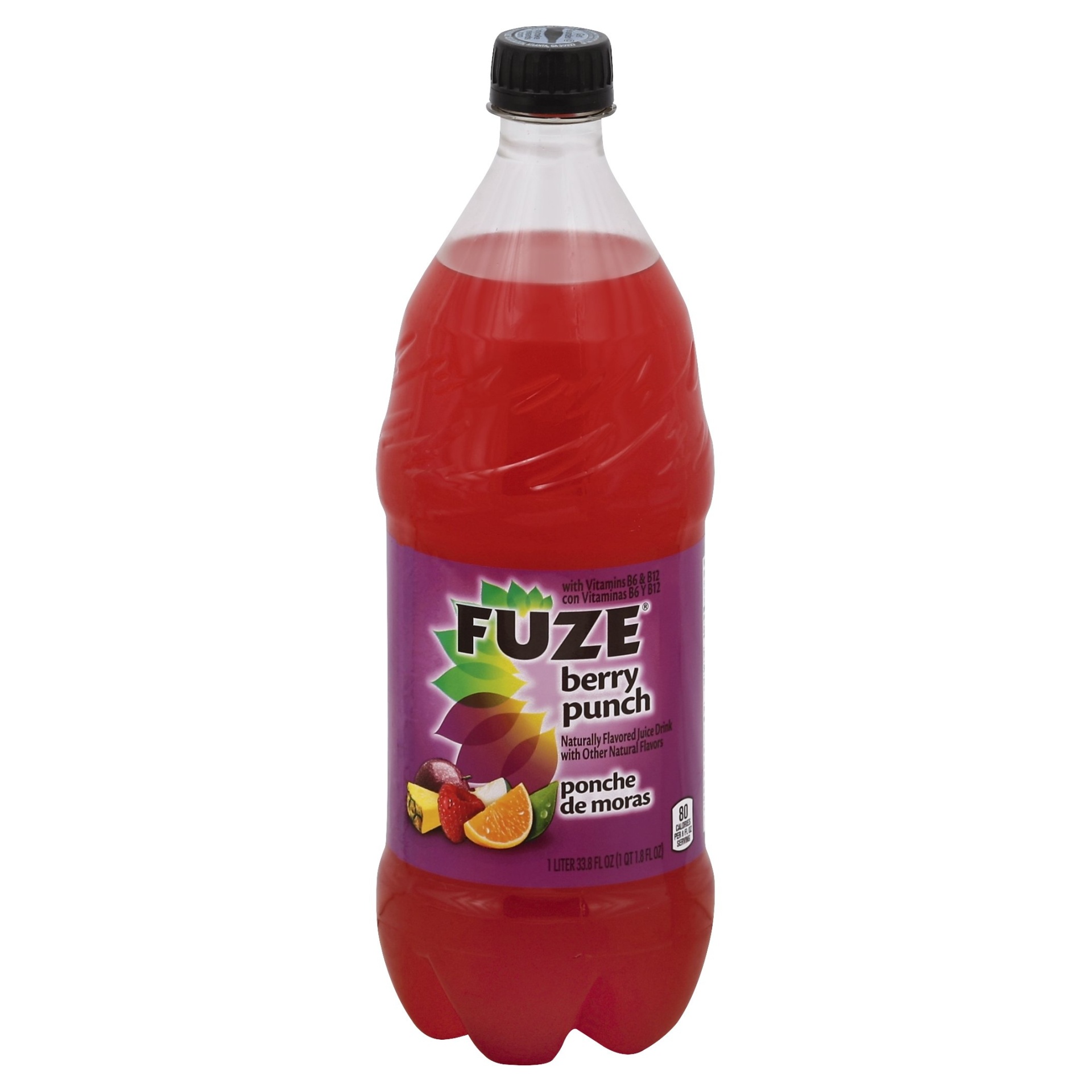 slide 1 of 2, Fuze Berry Flavored Punch, 33.8 fl oz