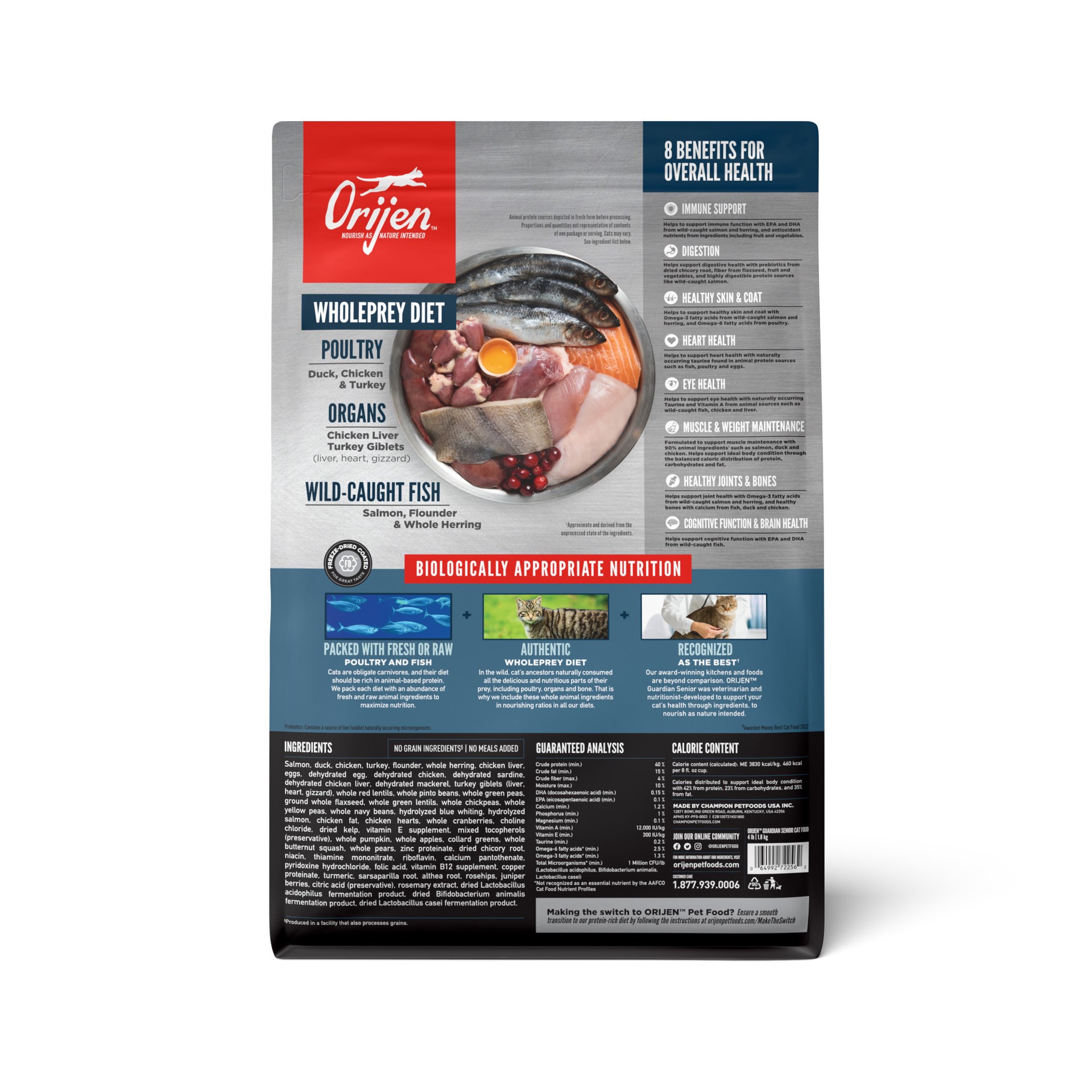 slide 5 of 5, Orijen Guardian Senior Cat 4Lb, 4 lb