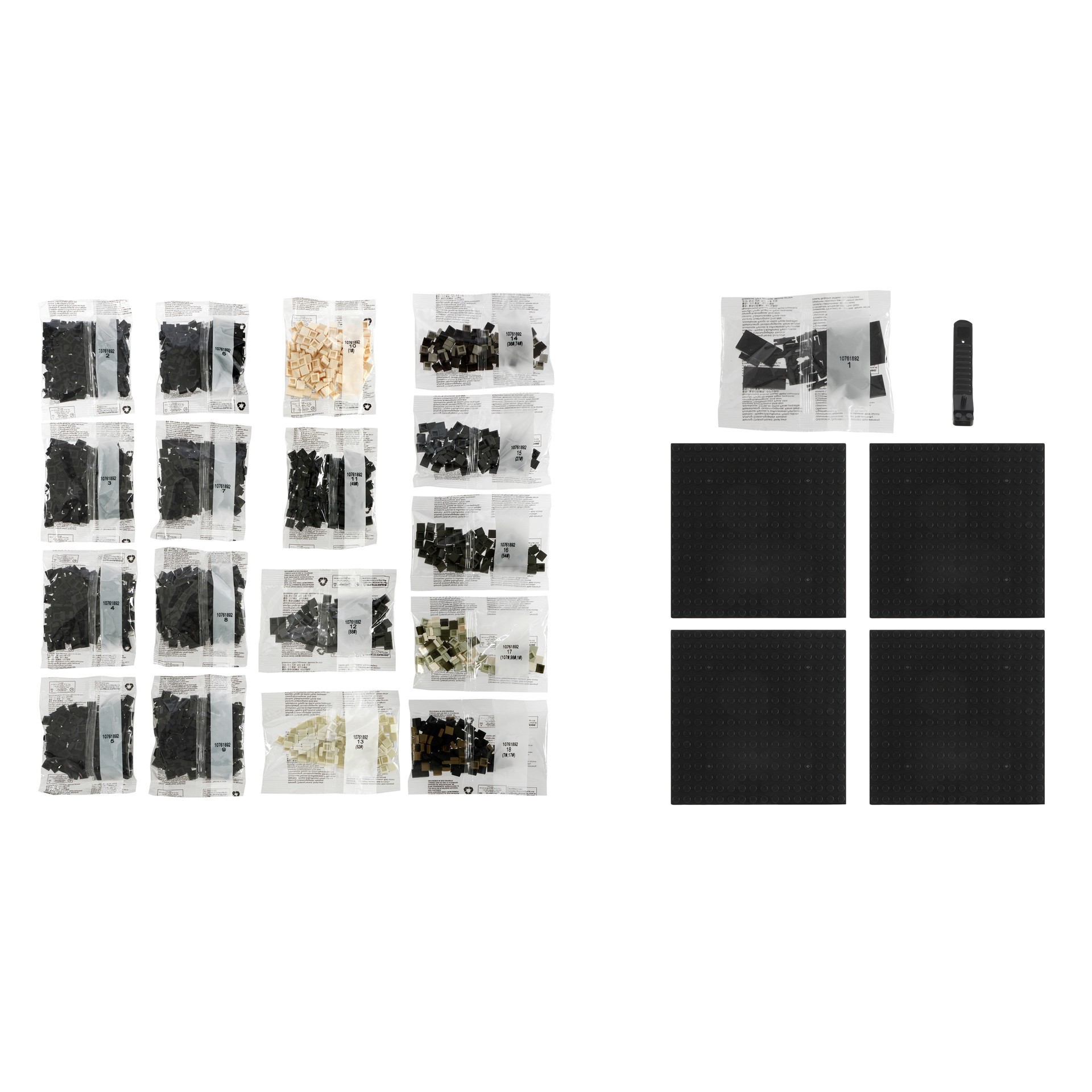 slide 5 of 6, 10" X 10" Skull Pixelated Brick Art Kit By Make Market, 10 in x 10 in