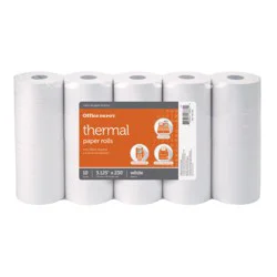 Office Depot Thermal Paper Rolls, White
