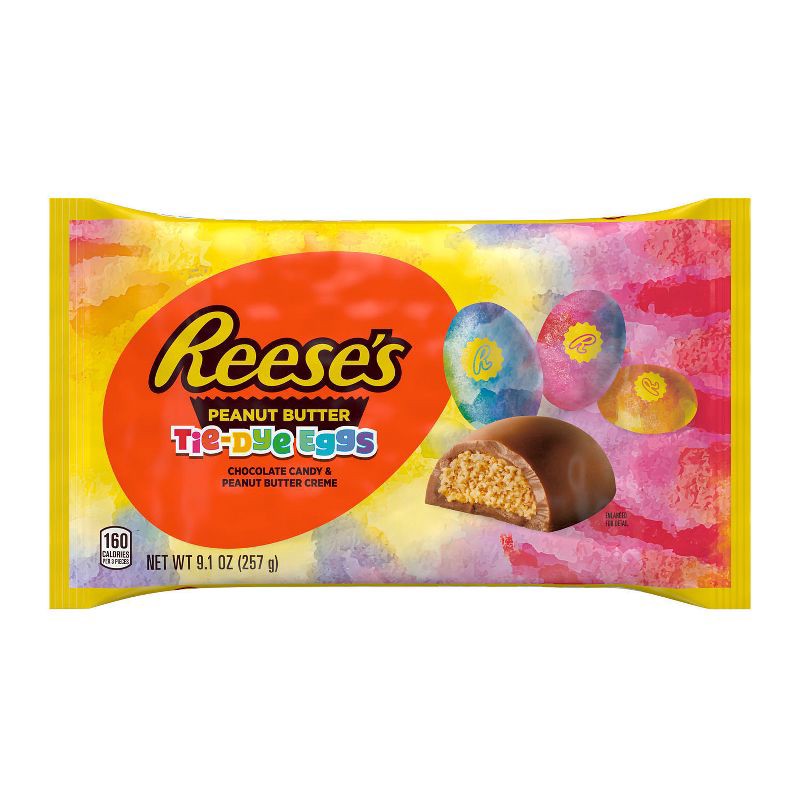 slide 2 of 6, Reese's Easter Peanut Butter Tie Dye Eggs Bag - 9.1oz, 9.1 oz
