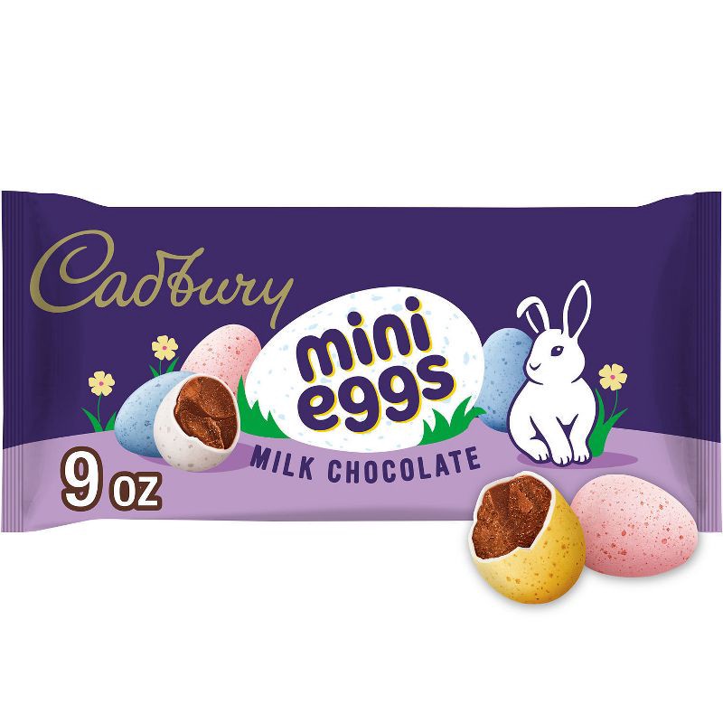 slide 1 of 7, Cadbury Mini Eggs Milk Chocolate Easter Candy Basket Stuffers - 9oz, 9 oz
