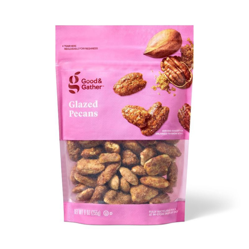 slide 1 of 3, Glazed Pecans - 9oz - Good & Gather™, 9 oz