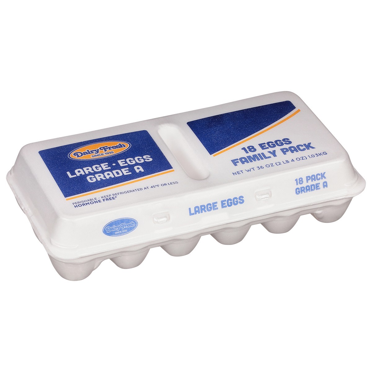 slide 2 of 9, Dairy Fresh Large Eggs Family Pack 18 ea, 18 ct