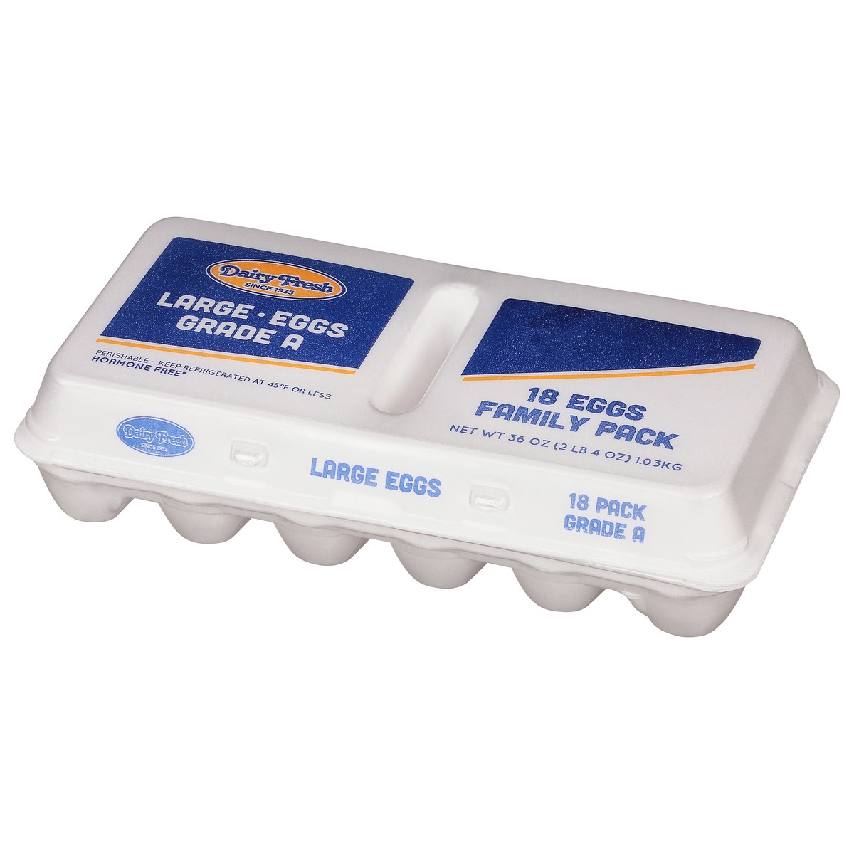 slide 3 of 9, Dairy Fresh Large Eggs Family Pack 18 ea, 18 ct