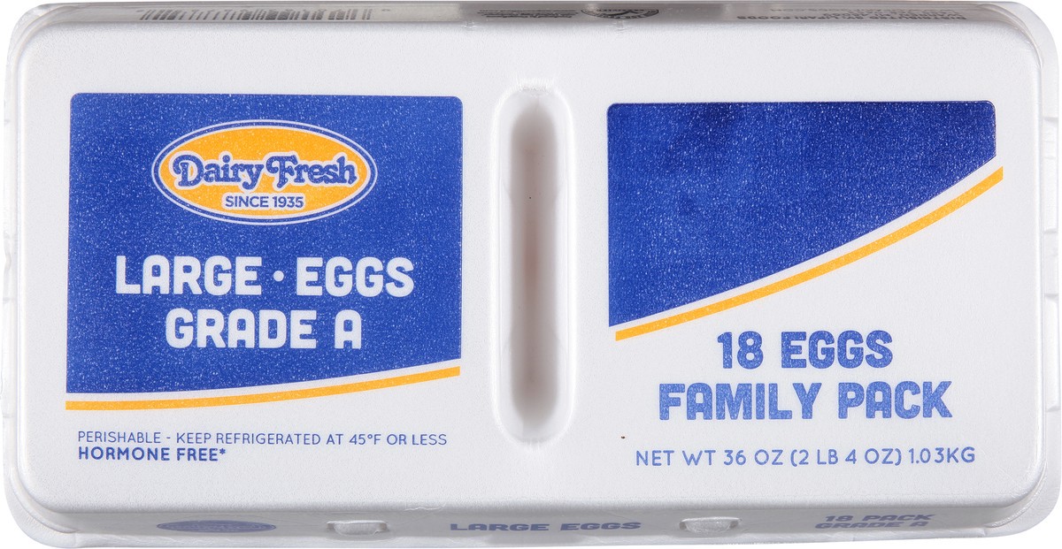 slide 9 of 9, Dairy Fresh Large Eggs Family Pack 18 ea, 18 ct