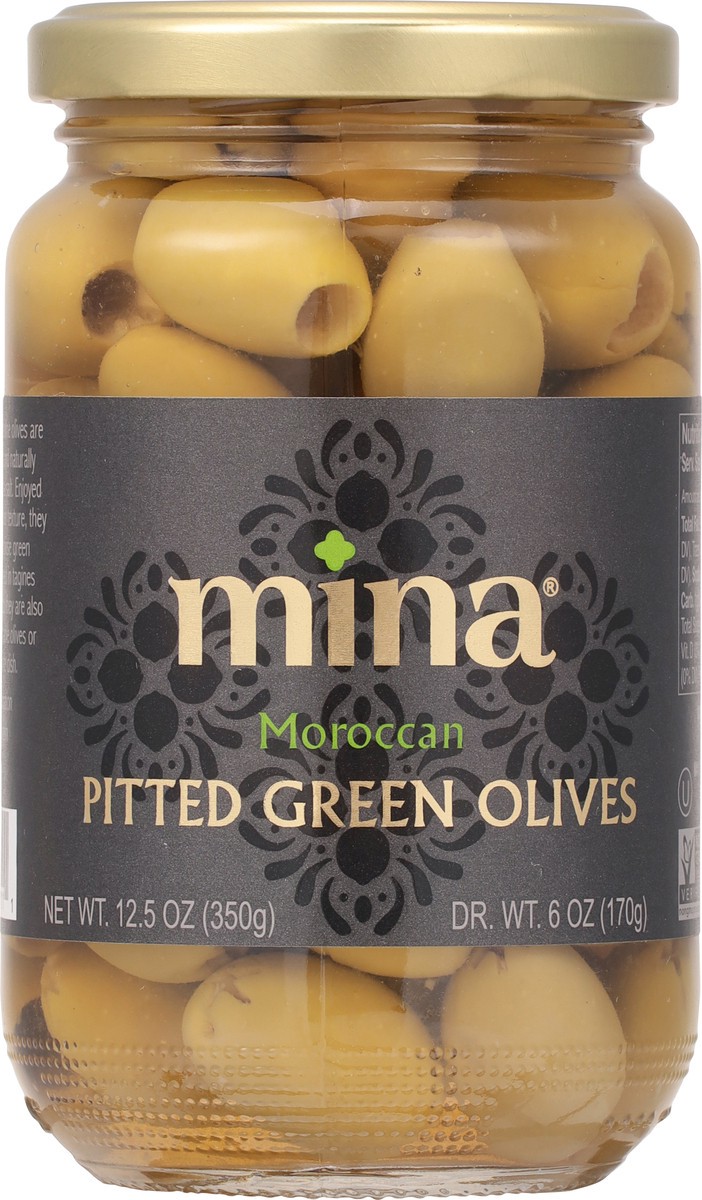 slide 13 of 14, Mina Moroccan Pitted Green Olives, 12.5 oz