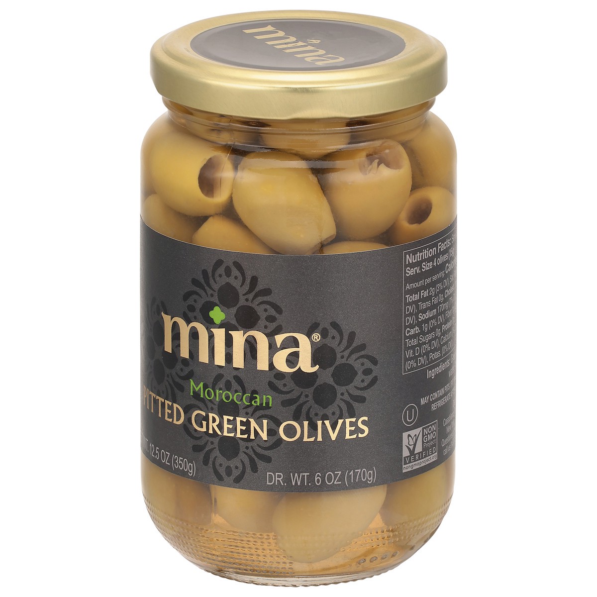 slide 2 of 14, Mina Moroccan Pitted Green Olives, 12.5 oz