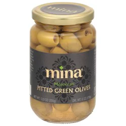 Mina Moroccan Pitted Green Olives - 12.5 oz
