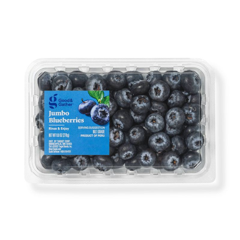 slide 1 of 5, Fresh Jumbo Blueberries - 9.8oz - Good & Gather™, 9.8 oz