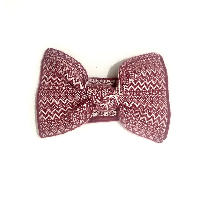 slide 1 of 1, NYGB Fair Isle Bow Headband - Garnet, 1 ct