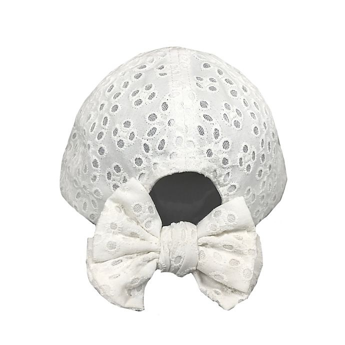 slide 4 of 4, Toby Fairy CAP NB EYELET BOW, 1 ct