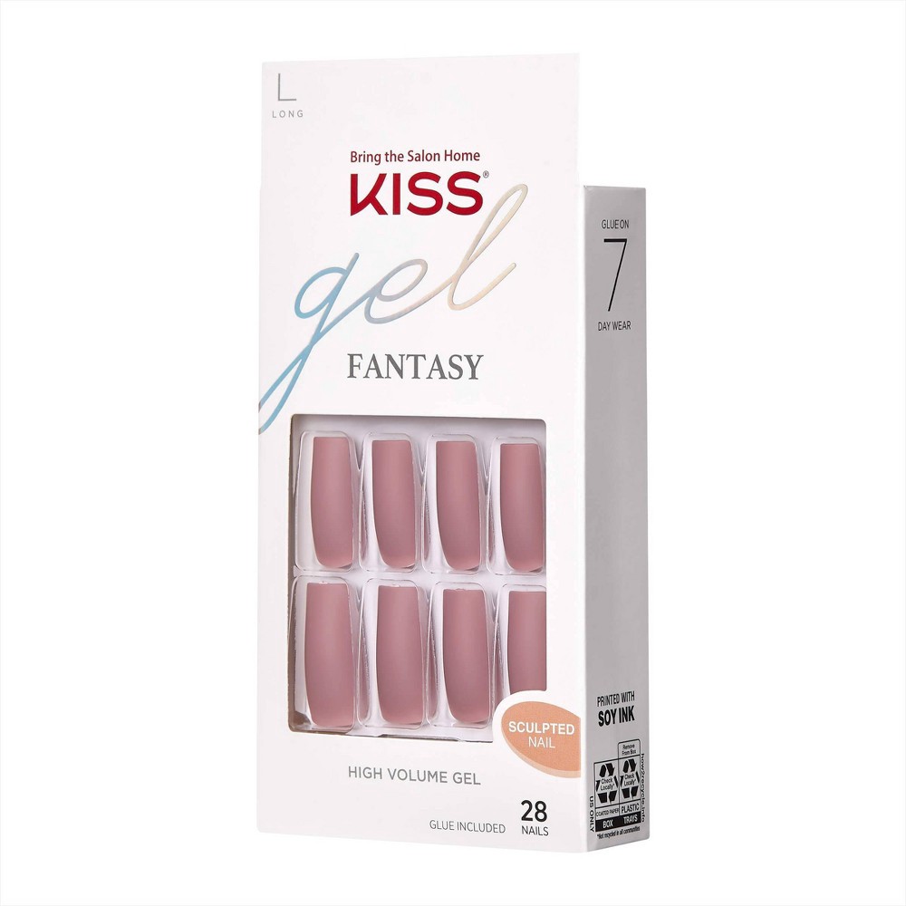 slide 3 of 6, KISS Products KISS Gel Fantasy Sculpted Fake Nails - Looking Fabulous - 28ct, 28 ct