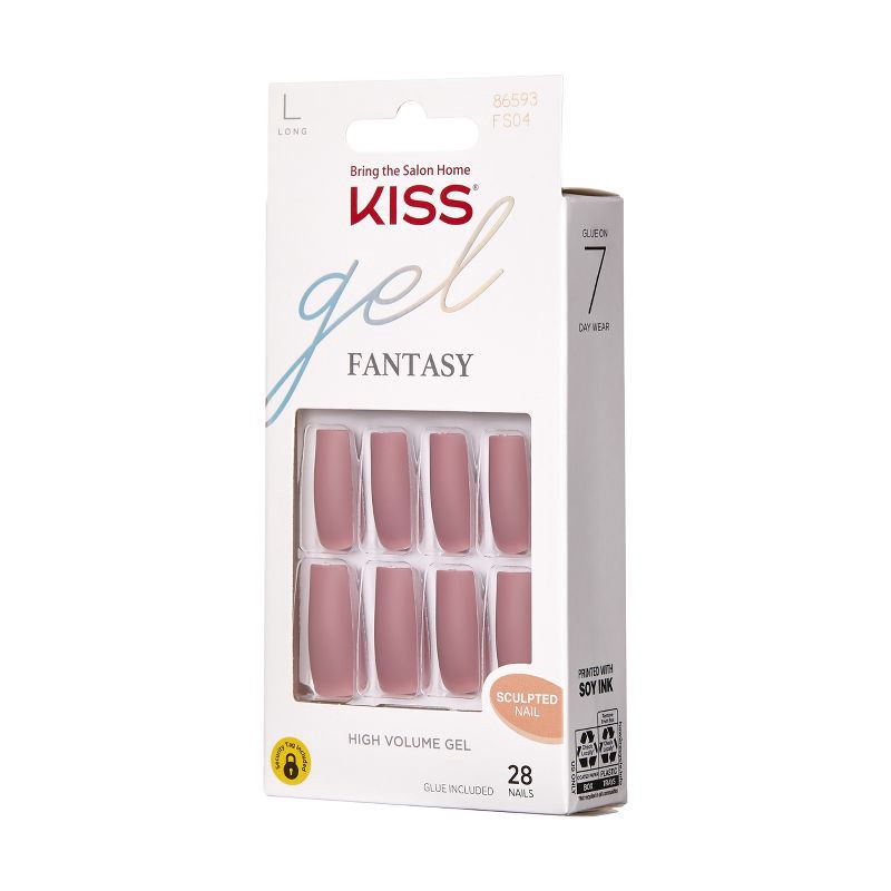 slide 7 of 8, KISS Products KISS Gel Fantasy Sculpted Fake Nails - Looking Fabulous - 28ct, 28 ct