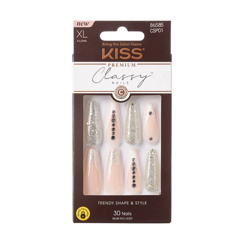 slide 1 of 1, KISS Products KISS Premium Classy Fake Nails - Sophisticated - 30ct, 30 ct