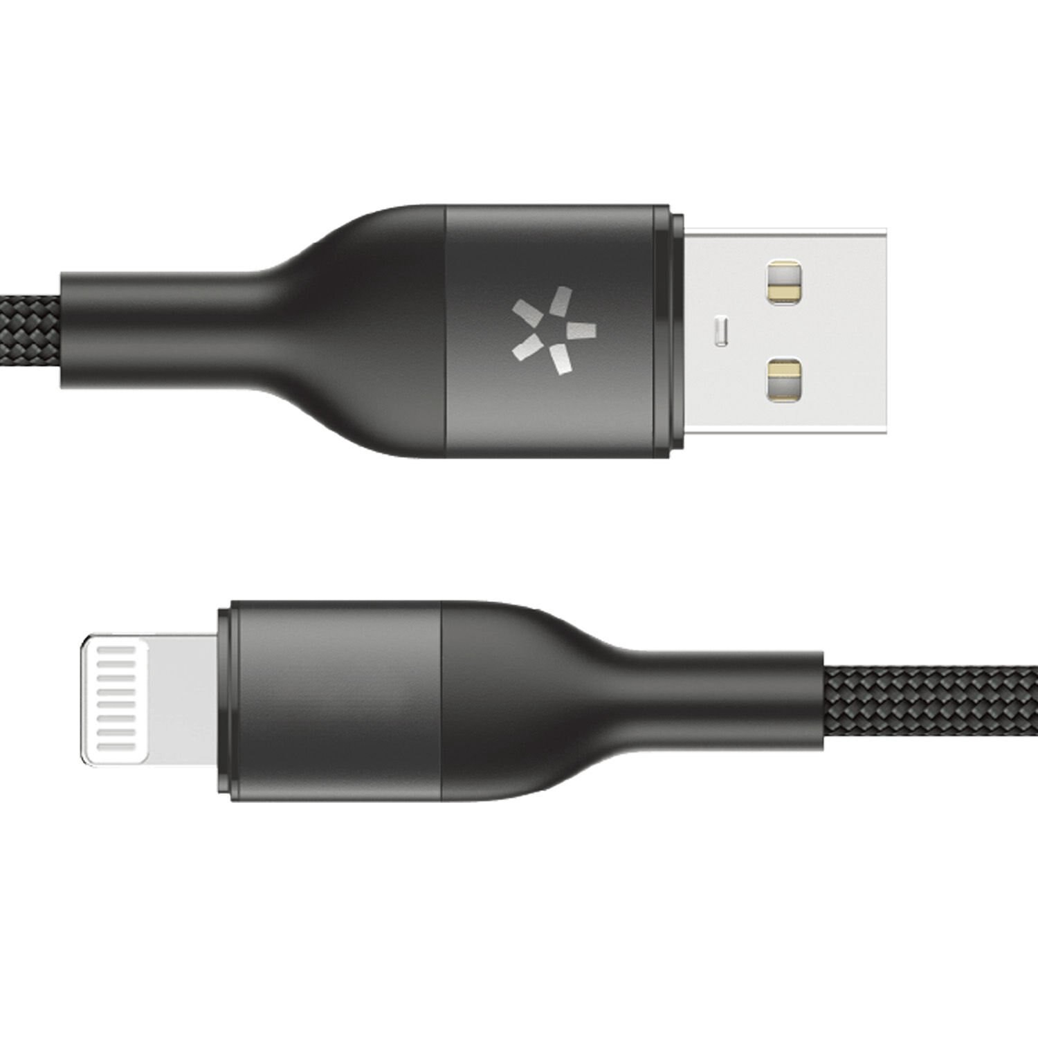 slide 3 of 5, POWERXCEL Kevlar Usb A To Lighing-10Ft Black, 1 ct