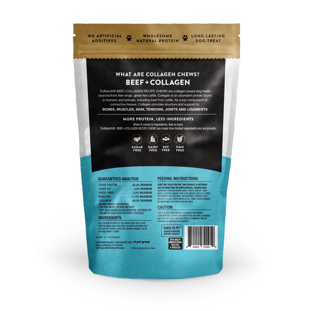 slide 2 of 3, TruRanch Collagen 6" Beef Rolls Dog Treats - 4ct, 4 ct