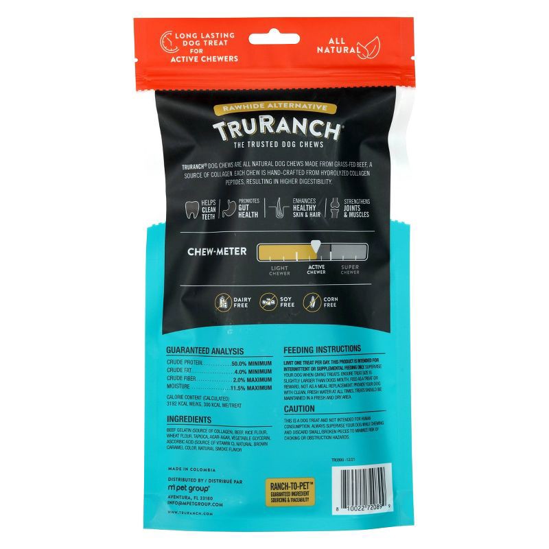 slide 2 of 3, TruRanch 9" Collagen Rolls Beef Flavor Dog Treats - 10oz/3ct, 3 ct; 10 oz