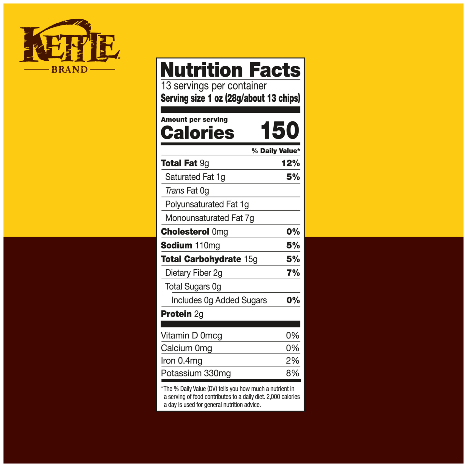 slide 2 of 8, Kettle Brand Potato Chips, Sea Salt Kettle Chips, Party Size, 13 Oz, 13.000 oz